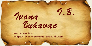 Ivona Buhavac vizit kartica